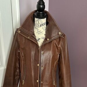 Brown 100% Leather Jacket